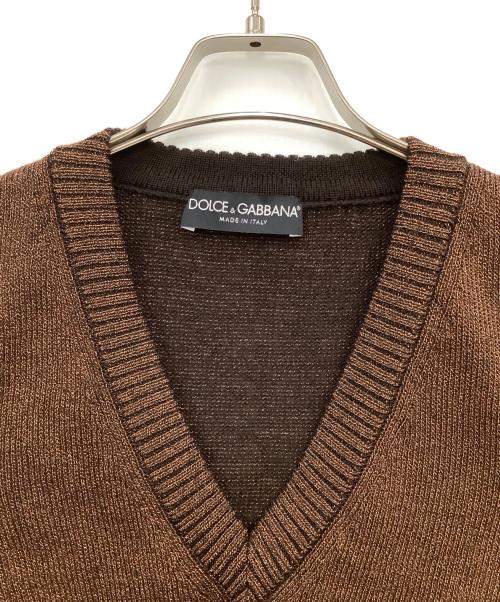 DOLCE & GABBANA（ドルチェ＆ガッバーナ）DOLCE & GABBANA (ドルチェ＆ガッバーナ) ベスト ブラウン サイズ:46の古着・服飾アイテム