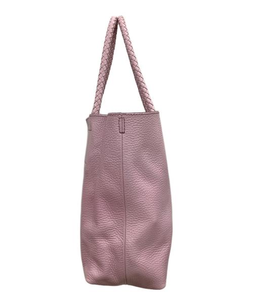 HIROFU（ヒロフ）HIROFU (ヒロフ) レザートートバッグ ピンクの古着・服飾アイテム