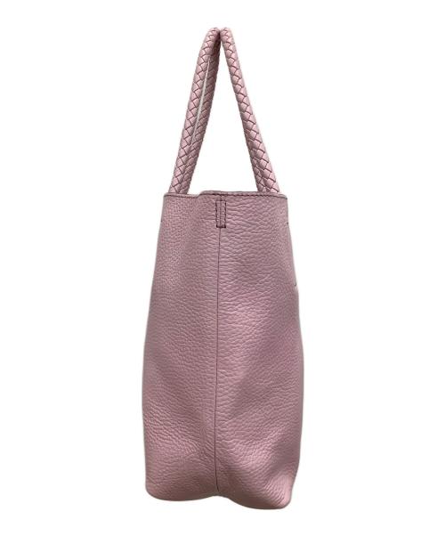 HIROFU（ヒロフ）HIROFU (ヒロフ) レザートートバッグ ピンクの古着・服飾アイテム