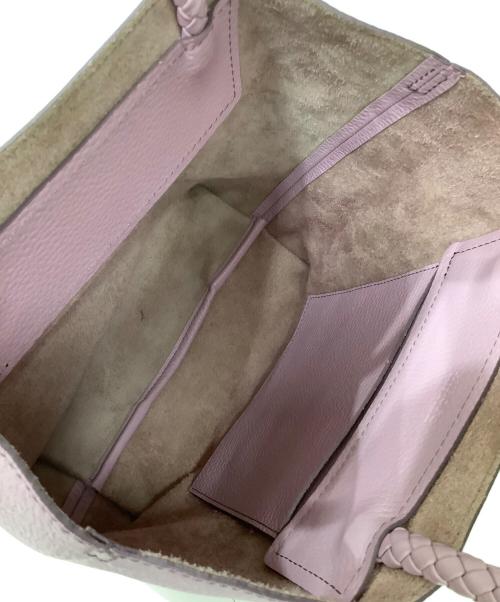 HIROFU（ヒロフ）HIROFU (ヒロフ) レザートートバッグ ピンクの古着・服飾アイテム