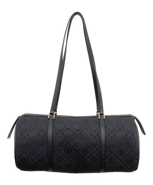 TORY BURCH（トリーバーチ）TORY BURCH (トリーバーチ) T Monogram Barrel Bag ブラックの古着・服飾アイテム