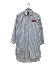 DIESEL（ディーゼル）の古着「長袖ワンピース」｜ブルー×ホワイト