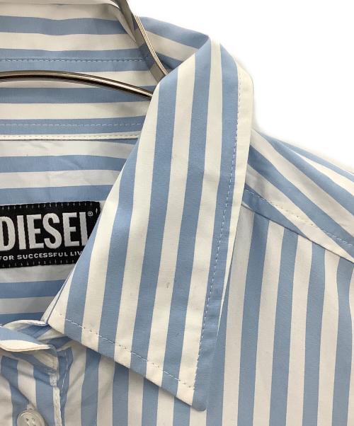 DIESEL（ディーゼル）DIESEL (ディーゼル) 長袖ワンピース ブルー×ホワイト サイズ:XSの古着・服飾アイテム