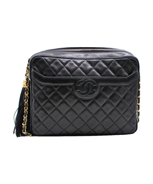CHANEL（シャネル）CHANEL (シャネル) マトラッセ フリンジチェーンショルダーバッグ ブラック サイズ:- マトラッセ 2468258の古着・服飾アイテム