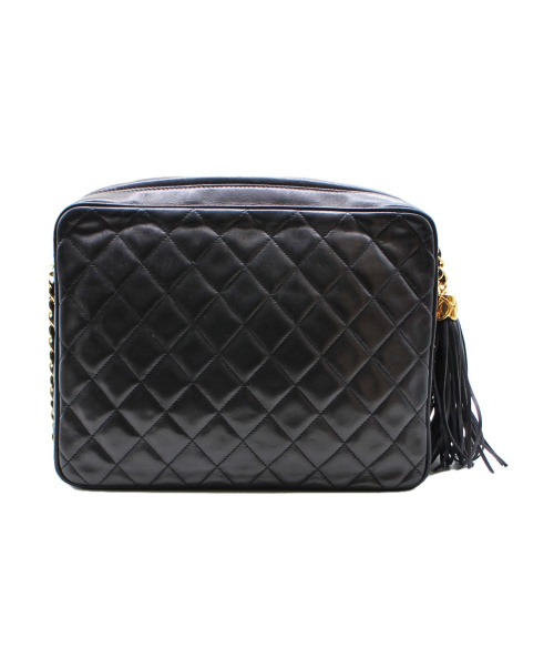 CHANEL（シャネル）CHANEL (シャネル) マトラッセ フリンジチェーンショルダーバッグ ブラック サイズ:- マトラッセ 2468258の古着・服飾アイテム