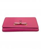 MCMエムシーエム）の古着「長財布」｜ショッキングピンク