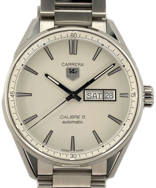 TAG Heuer（タグ・ホイヤー）TAG Heuer (タグホイヤー) カレラ キャリバー5 デイデイト ホワイト サイズ:41mmの古着・服飾アイテム