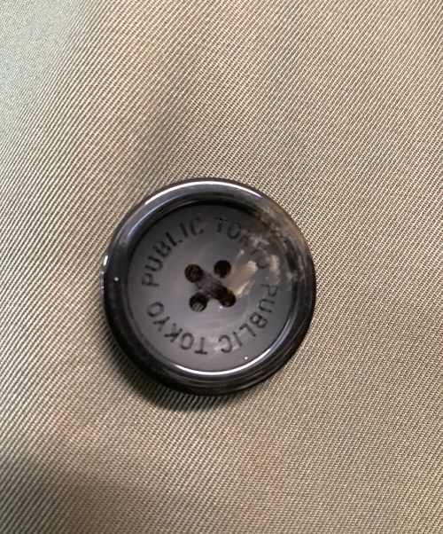 PUBLIC TOKYO（パブリックトウキョウ）PUBLIC TOKYO (パブリックトウキョウ) ハイクラストレンチコート カーキ サイズ:SIZE2の古着・服飾アイテム