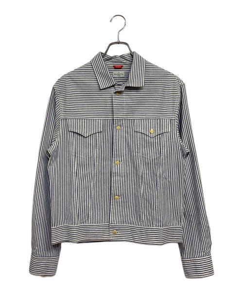 Bagutta（バグッタ）Bagutta (バグッタ) コットンシャンブレーシャツブルゾン ブルー サイズ:SIZE 39の古着・服飾アイテム