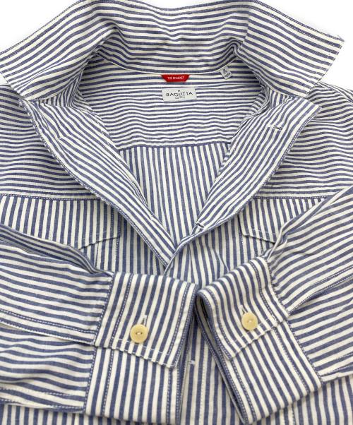 Bagutta（バグッタ）Bagutta (バグッタ) コットンシャンブレーシャツブルゾン ブルー サイズ:SIZE 39の古着・服飾アイテム