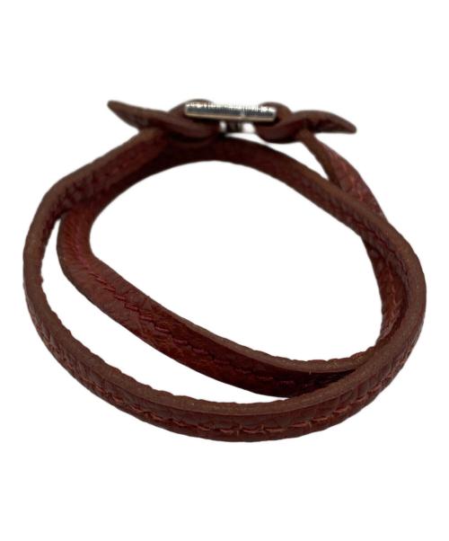 HERMES（エルメス）HERMES (エルメス) レザーブレスレット ブラウンの古着・服飾アイテム