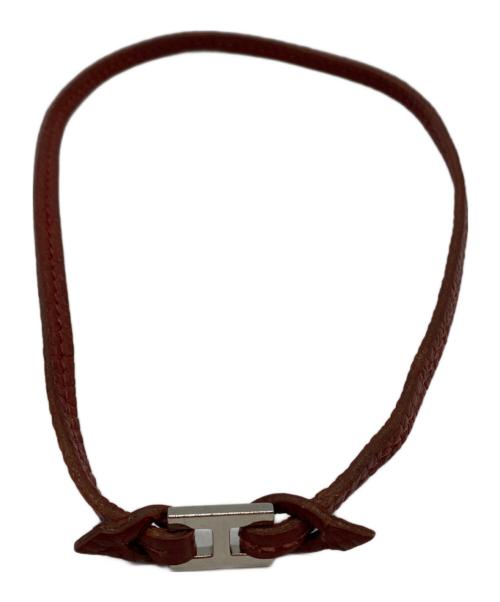 HERMES（エルメス）HERMES (エルメス) レザーブレスレット ブラウンの古着・服飾アイテム