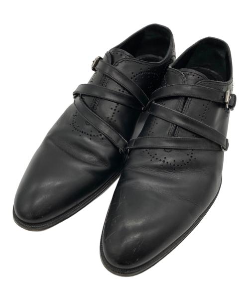 LOUIS VUITTON（ルイ ヴィトン）LOUIS VUITTON (ルイ ヴィトン) ダブルモンクストラップシューズ ブラック サイズ:SIZE 8 1/2の古着・服飾アイテム