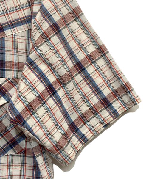 MONTGOMERY WARD（モンゴメリーワード）MONTGOMERY WARD (モンゴメリーワード) 半袖シャツ レッド×アイボリー サイズ:SIZE L-LL (US L)の古着・服飾アイテム