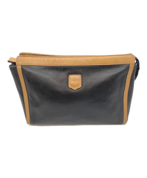 CELINE（セリーヌ）CELINE (セリーヌ) セカンドバッグ ブラック×ブラウンの古着・服飾アイテム