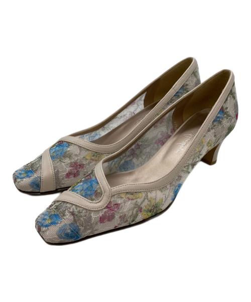 GINZA kanematsu（ギンザ カネマツ）GINZA Kanematsu (ギンザ カネマツ) フラワーチュールレースパンプス ライトベージュ サイズ:24cmの古着・服飾アイテム