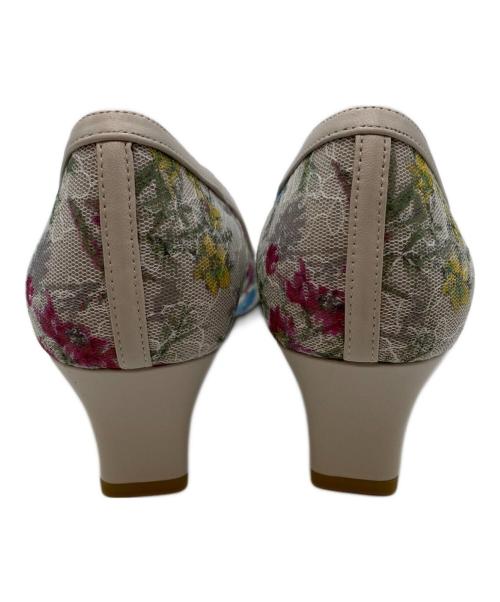 GINZA kanematsu（ギンザ カネマツ）GINZA Kanematsu (ギンザ カネマツ) フラワーチュールレースパンプス ライトベージュ サイズ:24cmの古着・服飾アイテム