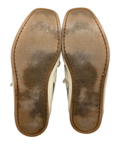GUCCI（グッチ）GUCCI (グッチ) デッキシューズ ベージュ サイズ:SIZE 41 1/2の古着・服飾アイテム