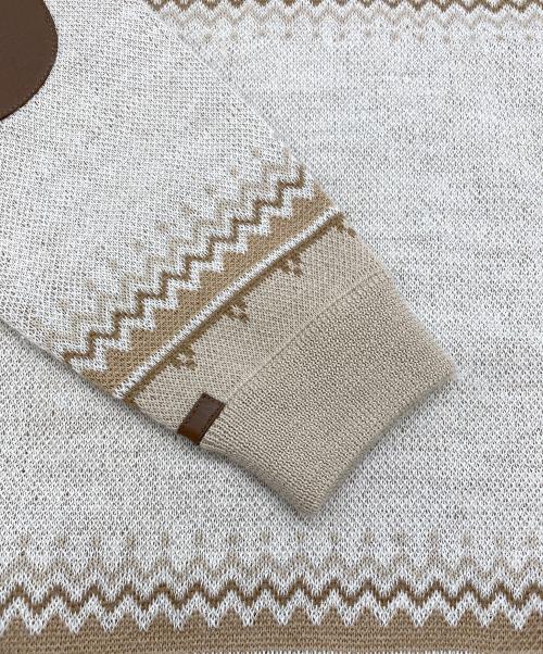 THE INOUE BROTHERS（イノウエブラザーズ）THE INOUE BROTHERS (イノウエブラザーズ) edition (エディション) アルパカ ジャカードニット ライトブラウン サイズ:SIZE Mの古着・服飾アイテム