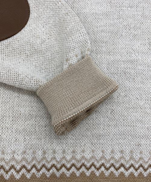 THE INOUE BROTHERS（イノウエブラザーズ）THE INOUE BROTHERS (イノウエブラザーズ) edition (エディション) アルパカ ジャカードニット ライトブラウン サイズ:SIZE Mの古着・服飾アイテム