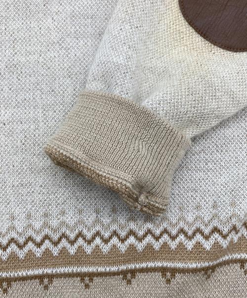 THE INOUE BROTHERS（イノウエブラザーズ）THE INOUE BROTHERS (イノウエブラザーズ) edition (エディション) アルパカ ジャカードニット ライトブラウン サイズ:SIZE Mの古着・服飾アイテム