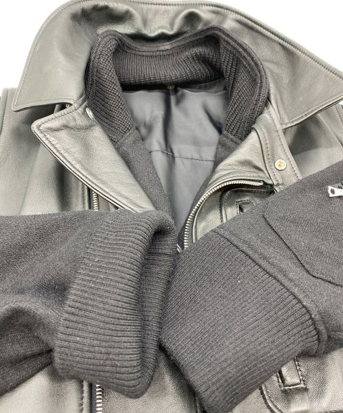 UNDERCOVER（アンダーカバー）UNDERCOVER (アンダーカバー) ライダースジャケット+レザーベスト ブラック サイズ:SIZE 3 (L)の古着・服飾アイテム