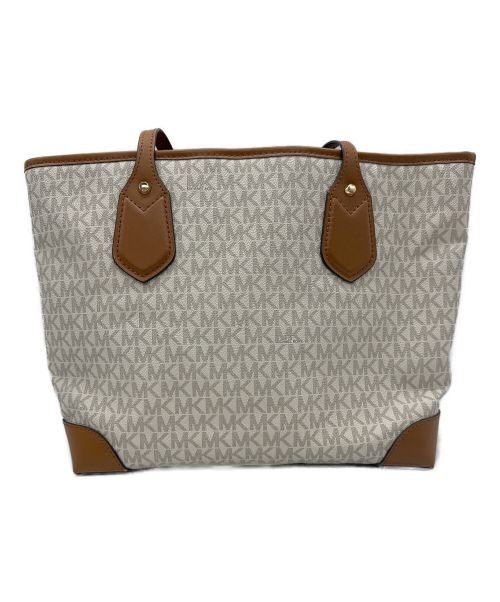MICHAEL KORS（マイケル・コース）MICHAEL KORS (マイケルコース) ハンドバッグ ホワイト×ブラウンの古着・服飾アイテム
