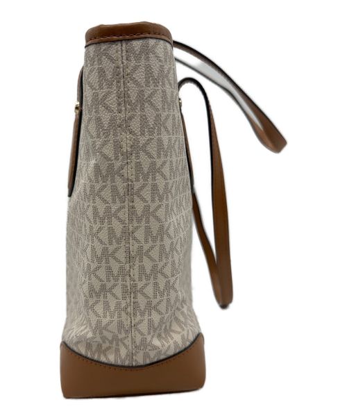 MICHAEL KORS（マイケル・コース）MICHAEL KORS (マイケルコース) ハンドバッグ ホワイト×ブラウンの古着・服飾アイテム