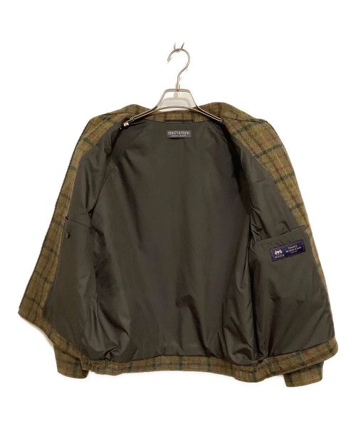 BEAUTY&YOUTH（ビューティーアンドユース）BEAUTY&YOUTH (ビューティーアンドユース) ムーン ツイードオーバーブルゾン ブラウン×レッド サイズ:SIZE Sの古着・服飾アイテム