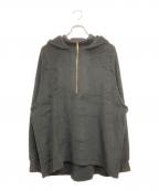 CULLNI×STUDIOUSクルニ×ステュディオス）の古着「別注 シャギーハーフジップパーカー」｜ブラック