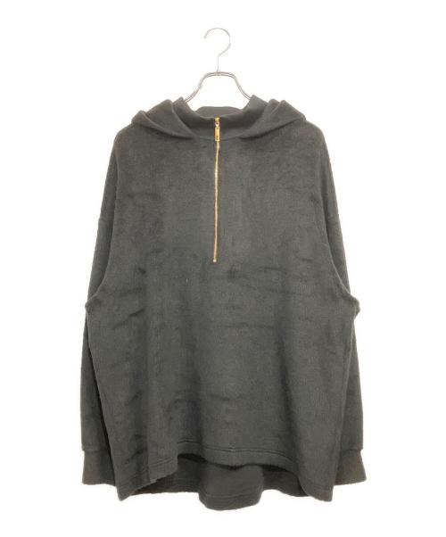 CULLNI（クルニ）CULLNI (クルニ) STUDIOUS (ステュディオス) 別注 シャギーハーフジップパーカー ブラック サイズ:SIZE 2の古着・服飾アイテム