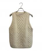 INVERALLANインバーアラン）の古着「ケーブルニットベスト」｜アイボリー