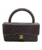 ）の古着「クラシックフラップハンドバッグ」｜ダークブラウン