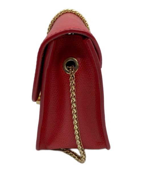 FURLA（フルラ）FURLA (フルラ) チェーンショルダーバッグ レッドの古着・服飾アイテム