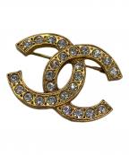 CHANELシャネル）の古着「ラインストーンブローチ」｜ゴールド