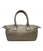 HIROFUヒロフ）の古着「レザーハンドバッグ」｜シャンパンゴールド