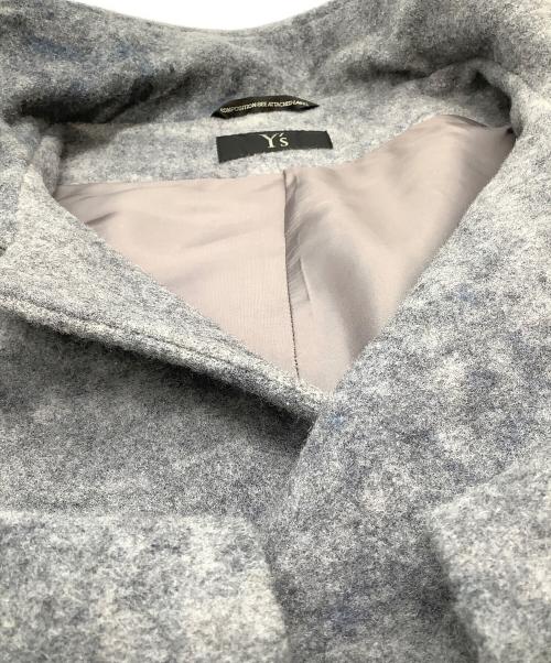 Y's（ワイズ）Y's (ワイズ) ドロップショルダーショートコート ミックスグレー サイズ:SIZE 2の古着・服飾アイテム