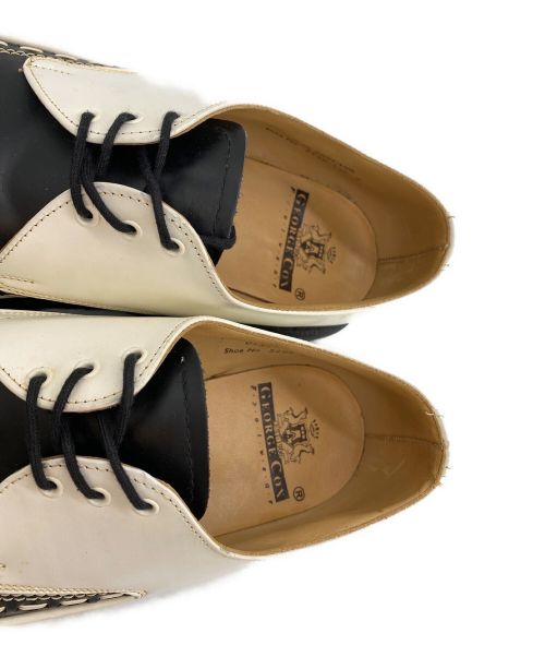 GEORGE COX（ジョージコックス）GEORGE COX (ジョージコックス) ラバーソールレザーシューズ ブラック×ホワイト サイズ:9の古着・服飾アイテム