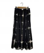 Spick and Spanスピックアンドスパン）の古着「タイダイスカート」｜ブラック×グレー