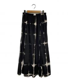 Spick and Span（スピックアンドスパン）の古着「タイダイスカート」｜ブラック×グレー