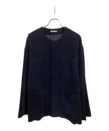 AURALEE（オーラリー）の古着「WOOL COTTON MOAL BLOUSON」｜ネイビー