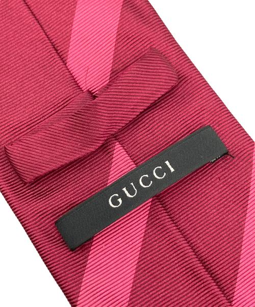 GUCCI（グッチ）GUCCI (グッチ) シルクネクタイ ボルドー サイズ:FREEの古着・服飾アイテム