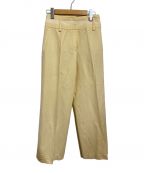 HERMESエルメス）の古着「ローウエストタックパンツ」｜ベージュ