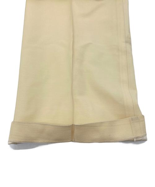 HERMES（エルメス）HERMES (エルメス) ローウエストタックパンツ ベージュ サイズ:34の古着・服飾アイテム