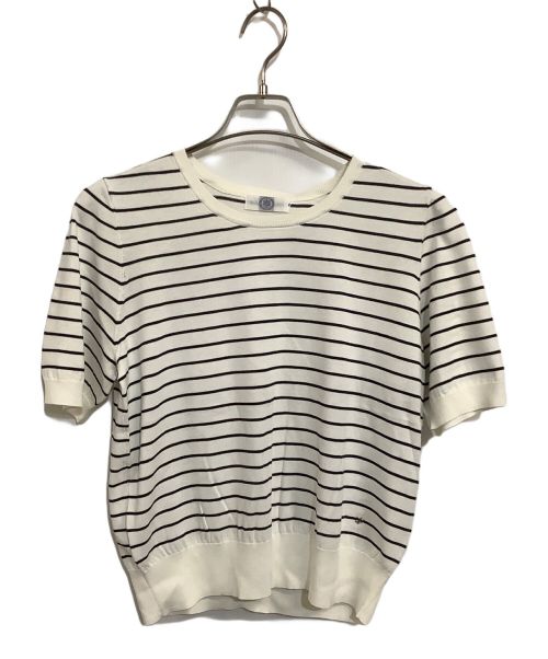 J.PRESS（ジェイプレス）J.PRESS (ジェイプレス) COOL POTTER ストライプ柄Vネックニット ネイビー サイズ:13 未使用品の古着・服飾アイテム