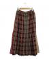 nop de nod (ノップドゥノッド) タータンチェックプリーツスカート レッド サイズ:SIZE M (9号)：7000円