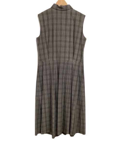 MACKINTOSH LONDON（マッキントッシュ ロンドン）MACKINTOSH LONDON (マッキントッシュ ロンドン) ラインチェックコットンワンピース グレー サイズ:SIZE 44 未使用品の古着・服飾アイテム