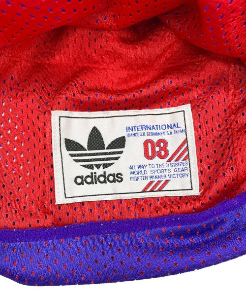 adidas（アディダス）adidas (アディダス) 80's リバーシブル バスケパンツ レッド×パープル サイズ:SIZE Lの古着・服飾アイテム