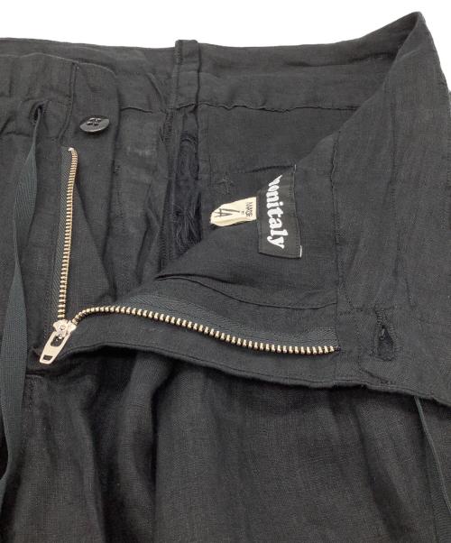 MONITALY（モニタリー）MONITALY (モニタリー) リネンイージーパンツ ブラック サイズ:US XXSの古着・服飾アイテム