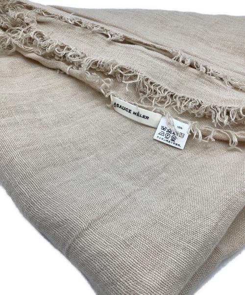 ASAUCE MELER（アソースメレ）ASAUCE MELER (アソースメレ) リネンストール ベージュの古着・服飾アイテム